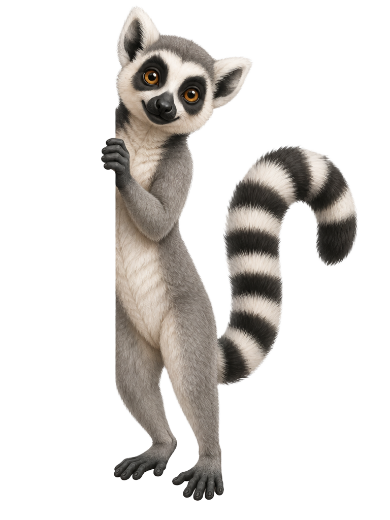 Lima the lemur peeking in
