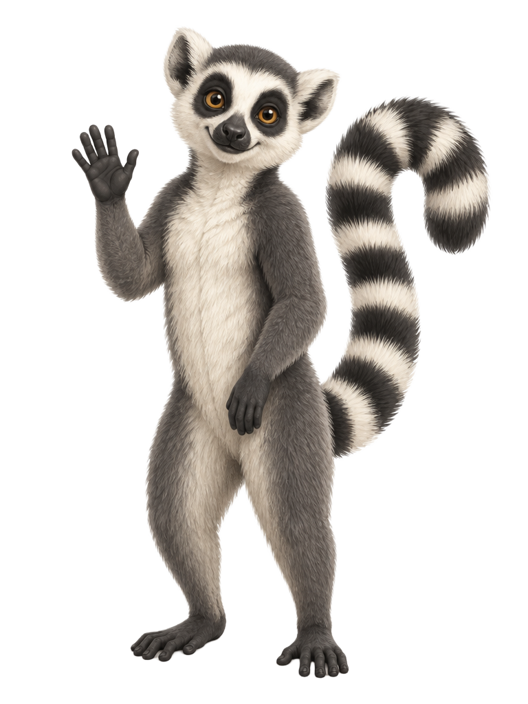 Lima the lemur waving